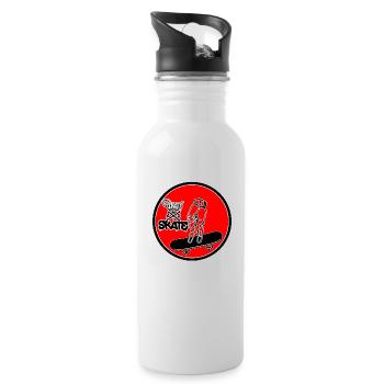Skate Or Die - Water bottle with straw - white - Right