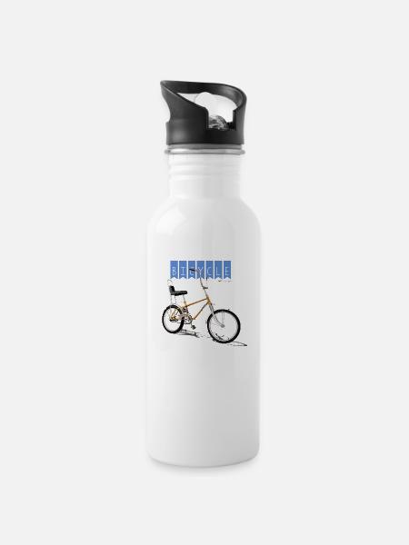 Fahrrad - Trinkflasche mit integriertem Trinkhalm - Weiß