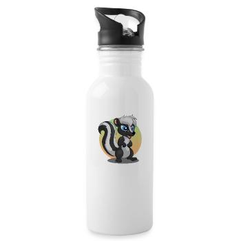 skunk - Water bottle with straw - white - Right