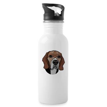 Beagle - Trinkflasche mit integriertem Trinkhalm - Weiß - Rechts