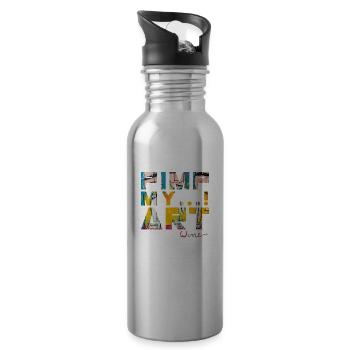 T SHIRTS TEXT PIMP MY ART - Gourde avec paille intégrée - argent clair - Droite