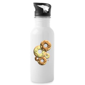 Fünf Leckere Donuts. - Trinkflasche mit integriertem Trinkhalm - Weiß - Rechts