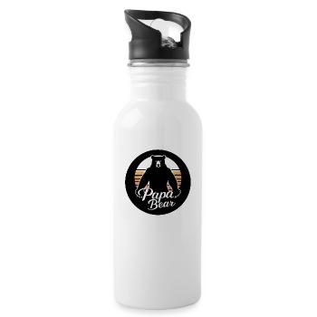 PAPA BEAR - Water bottle with straw - white - Right