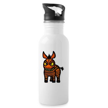 Donkey Halloween Animal - Water bottle with straw - white - Right