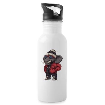 Mammut Winter - Trinkflasche mit integriertem Trinkhalm - Weiß - Rechts
