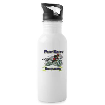 Husqvarna - Trinkflasche mit integriertem Trinkhalm - Weiß - Rechts