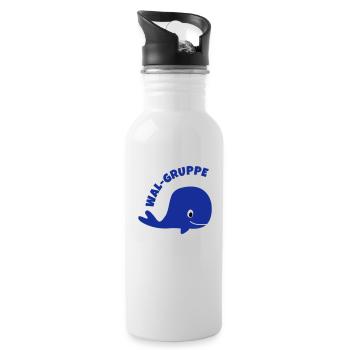 Wal Gruppe - Trinkflasche mit integriertem Trinkhalm - Weiß - Rechts