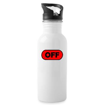 Off Design - Trinkflasche mit integriertem Trinkhalm - Weiß - Rechts