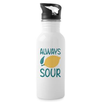 Always Sour - Water bottle with straw - white - Right