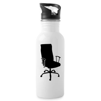 Office Chair - Water bottle with straw - white - Right