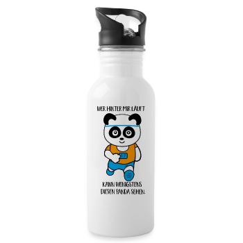laufen - Trinkflasche mit integriertem Trinkhalm - Weiß - Rechts