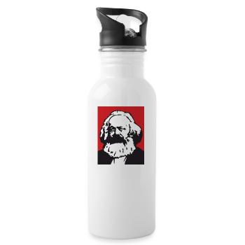 Karl Marx - Gourde avec paille intégrée - blanc - Droite