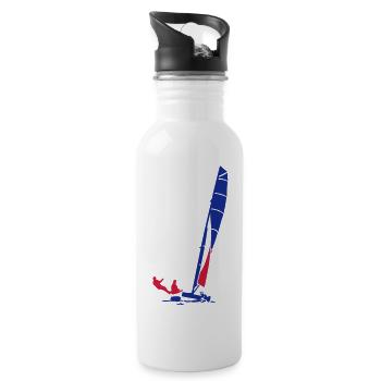 katamaran_1 - Water bottle with straw - white - Right