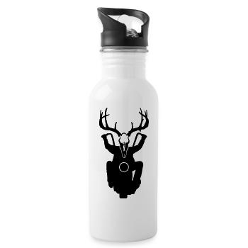 biker - Water bottle with straw - white - Right