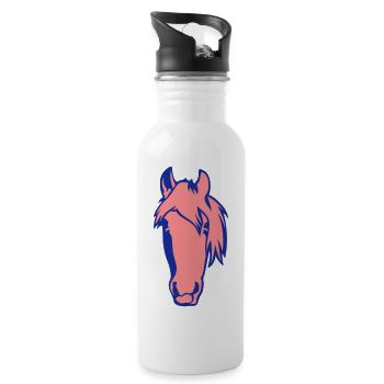 head horse horses horse 2504 - Water bottle with straw - white - Right