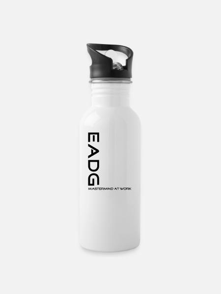 Bass - Water bottle with straw - white
