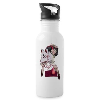Geisha - Water bottle with straw - white - Right