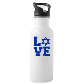 Israel - Water bottle with straw - white - Right