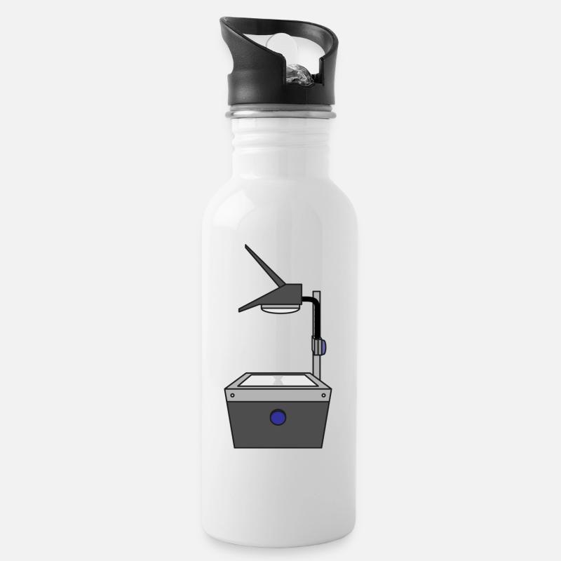 Polylux Schule Lehrer - Trinkflasche mit integriertem Trinkhalm - Weiß