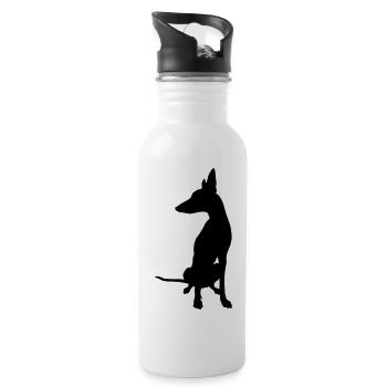 podenco boss - Trinkflasche mit integriertem Trinkhalm - Weiß - Rechts