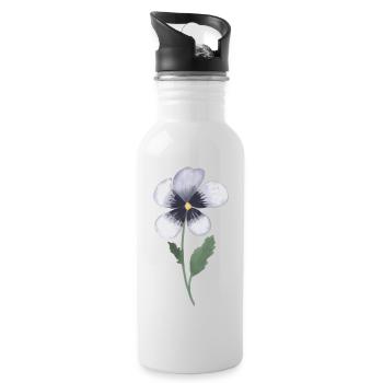 Pansy Violet - Gourde avec paille intégrée - blanc - Droite