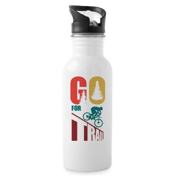 Optez pour les vététistes du trail - Gourde avec paille intégrée - blanc - Droite