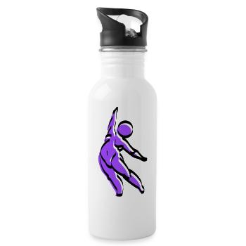 chubby purple - Water bottle with straw - white - Right