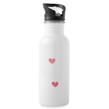 Before I love you but Now You break me - Water bottle with straw - white - Right