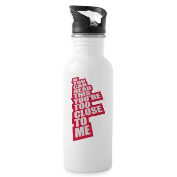 too close to me - Trinkflasche mit integriertem Trinkhalm - Weiß - Rechts