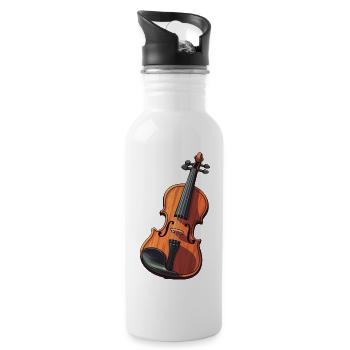 Violon dans le style comique - Gourde avec paille intégrée - blanc - Droite