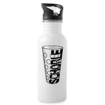 Schorleglas black - Trinkflasche mit integriertem Trinkhalm - Weiß - Rechts