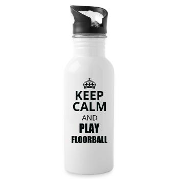 Floorball Ballsport Innebandy Unihockey - Gourde avec paille intégrée - blanc - Droite
