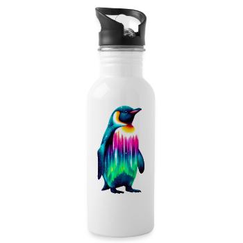 Pingouin - Gourde avec paille intégrée - blanc - Droite