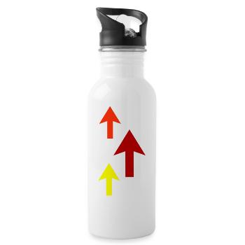 pfeile - Trinkflasche mit integriertem Trinkhalm - Weiß - Rechts
