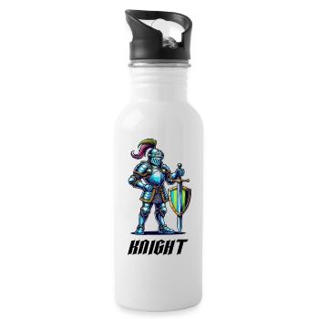 Knight Comic - Water bottle with straw - white - Right