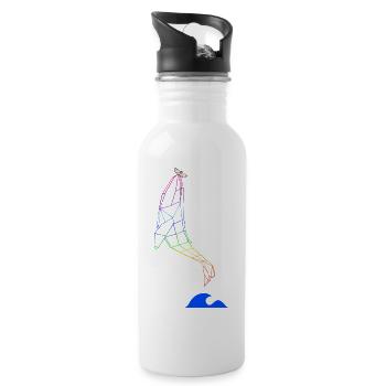 Pride Lifts You Up - Trinkflasche mit integriertem Trinkhalm - Weiß - Rechts
