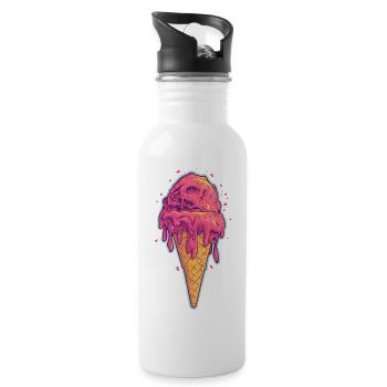 Eiscreme Eis - Water bottle with straw - white - Right