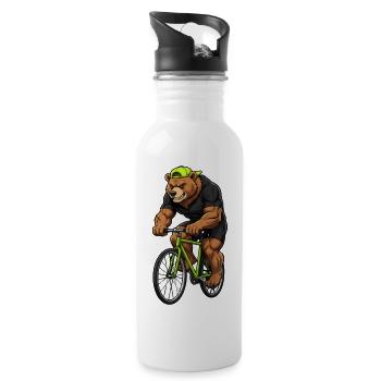 Vélo de route Vélo Vélo Sport Vélo VTT - Gourde avec paille intégrée - blanc - Droite