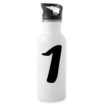 1. 1 year. 1st ANNIVERSARY. 1 YEAR ANNIVERSARY - Water bottle with straw - white - Right