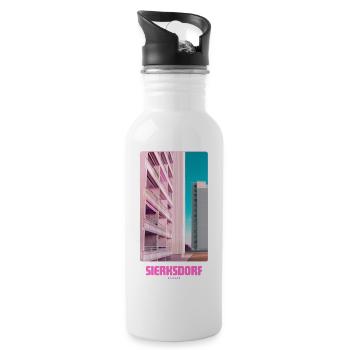 SIERKSDORF OSTSEE - Trinkflasche mit integriertem Trinkhalm - Weiß - Rechts
