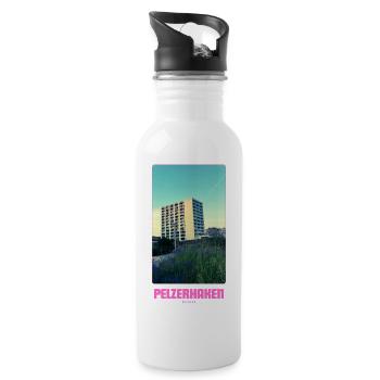 PELZERHAKEN _ OSTSEE _ NEUSTADT IN HOLSTEIN  - Trinkflasche mit integriertem Trinkhalm - Weiß - Rechts