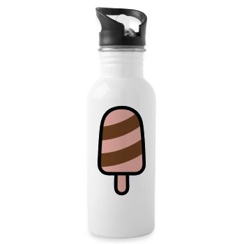 Popsicles Graphic - Water bottle with straw - white - Right