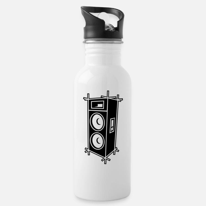 enceinte_inv - Water bottle with straw - white
