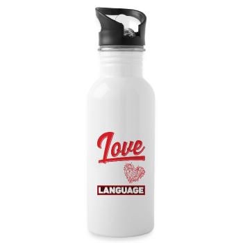 Data Is My Love Language Data Scientist - Water bottle with straw - white - Right