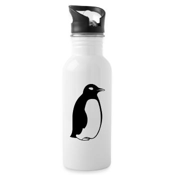 Penguin - Water bottle with straw - white - Right
