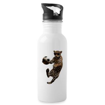Jaguar - Trinkflasche mit integriertem Trinkhalm - Weiß - Rechts