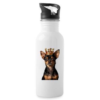 Chihuahua - Water bottle with straw - white - Right