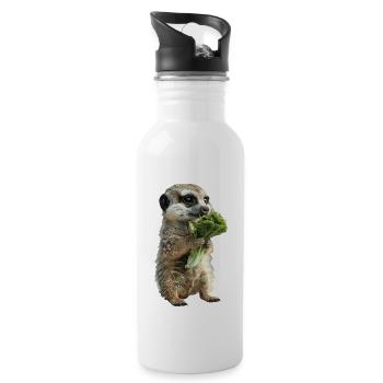 Suricate - Gourde avec paille intégrée - blanc - Droite