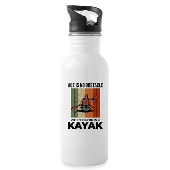 kayak Gradma Kayak Canoë Kayak Drôle - Gourde avec paille intégrée - blanc - Droite