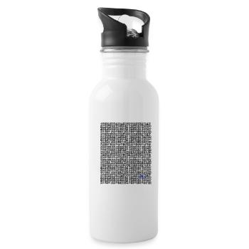 1973 - 50th birthday, anniversary, wedding anniversary - Water bottle with straw - white - Right